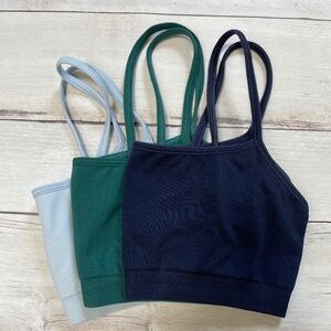 Gap body 3 seamless bralettes wireless pullover sports bra S tag-less